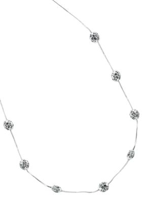Anne Klein Silver and Crystal Illusion Necklace
