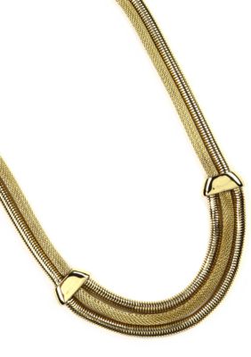 Anne Klein Gold Frontal Necklace