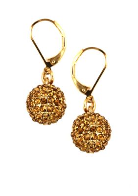 Anne Klein Gold Topaz Fireball Earrings