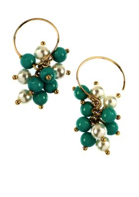 Anne Klein Turquoise Cluster Earrings