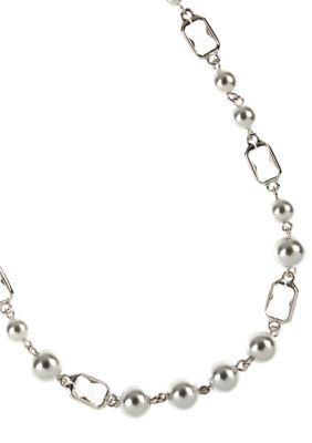 Anne Klein White Pearl Collar Necklace