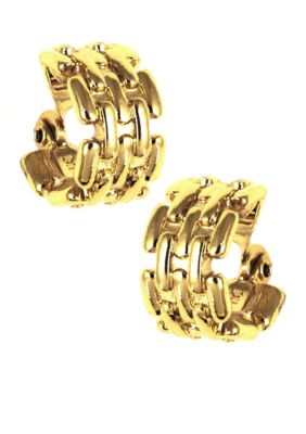 Anne Klein Gold Hoop Clip Earrings
