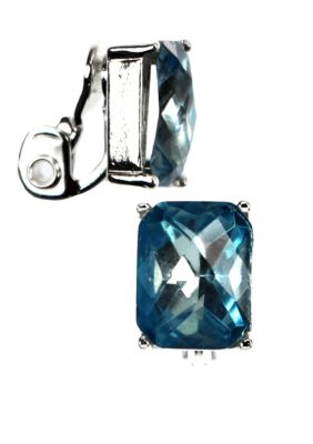 Anne Klein Aqua Clip Button Earring