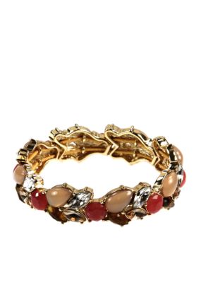 Anne Klein Burst and Bloom Stretch Bracelet