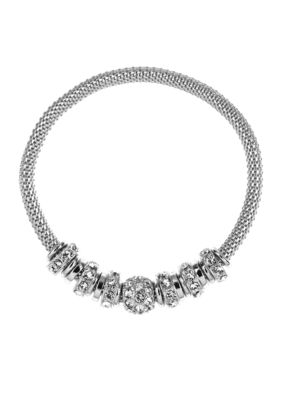 Anne Klein Silver Rondelle Bracelet