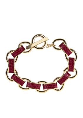 Anne Klein Cranberry Toggle Bracelet