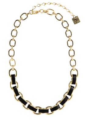 Anne Klein Jet Link Frontal Necklace
