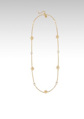 Liz Claiborne New York Pearl Starburst Illusion Necklace