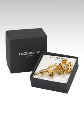 Liz Claiborne New York Crystal Flower Brooch