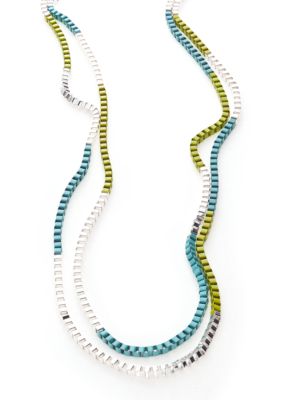 Red Camel Color-Block Chain Necklace