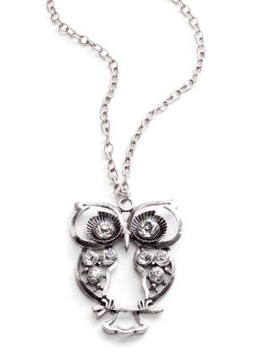 Red Camel Stone Owl Necklace