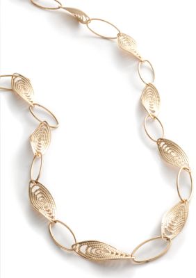 Kim Rogers Gold Plated Chain with Large Filigree Oval Links
