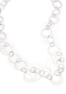Kim Rogers Silver Plated 32 Inch Open Link Necklace