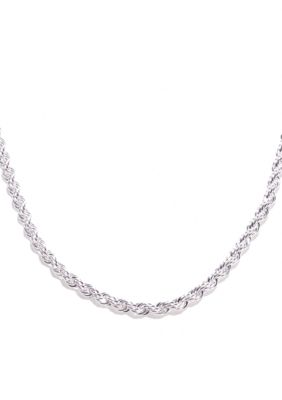 Kim Rogers Silver Plated 24-in. Large Rope Chain