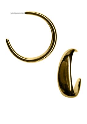Kim Rogers Polished Wide Tapered Hoop Earrings