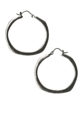 Kim Rogers Polished Square Shaped Hoop Earrings