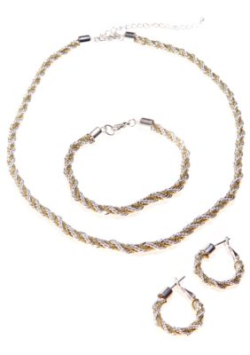 Kim Rogers Boxed Rope Necklace, Bracelet And Earring Set