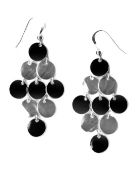 Kim Rogers Jet Enamel Kite Earrings