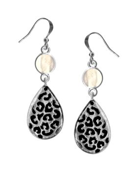 Kim Rogers Jet Spotted Drop Earrings