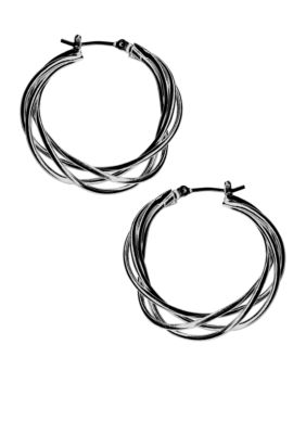 Kim Rogers Wire Weave Hoop Earrings