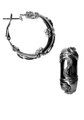 Kim Rogers Earring - Wire-Wrapped Tapered Hoop