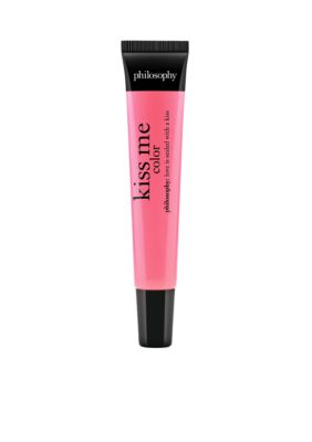 philosophy kiss me color pink lip shine