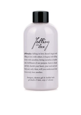 philosophy falling in love summer shampoo, shower gel, & bubble bath