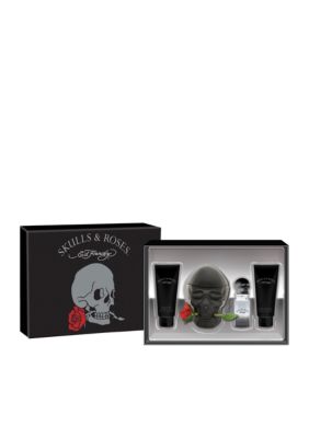Ed Hardy Skulls & Roses for Men  Eau de Toilette  Spray 4 Piece Set