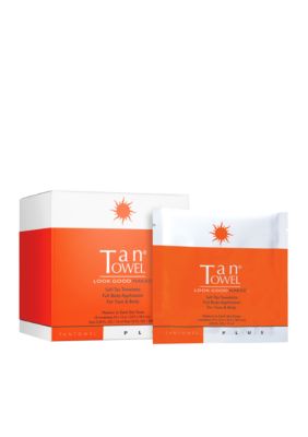 TanTowel Full Body Plus 15 Pack Self-Tanning Towelettes 