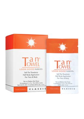 TanTowel Half Body Classic 10 Pack Self-Tanning Towelettes