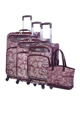 Jessica Simpson Signature Luggage Collection- Pink