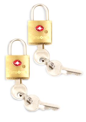 Samsonite&reg; 2 Pack Brass TSA Locks