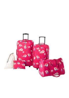New Directions 5 Piece Luggage Set - Poppy