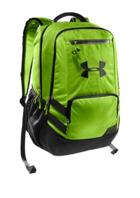 Under Armour Hustle Backpack Hyper Green with Black