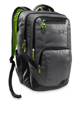 Under Armour Keyser Backpack in Graphite with Hyper Green