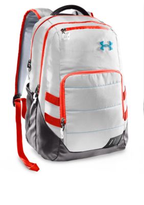 Under Armour Camden Backpack in White with Charcoal