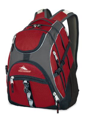 High Sierra Access Backpack - Charcoal Carmine