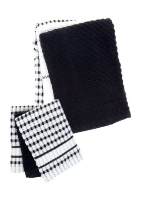 Bardwil 3 Piece Set Terry Kitchen Towels and Dish Cloths