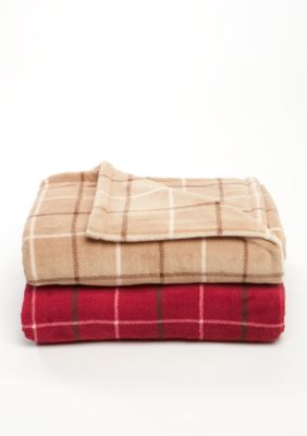 Home Accents Plaid Microplush Throw