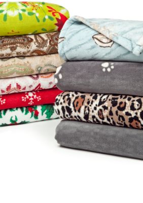 Home Accents Printed Microplush Throw