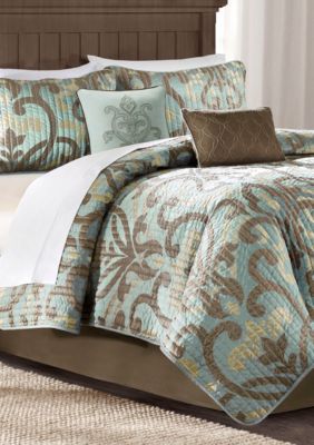 Madison Park Winthrop Brown 6-piece Coverlet Set