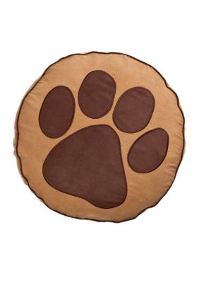 Home Fashion Int'l Paw Print Round Dog Bed - Online Only