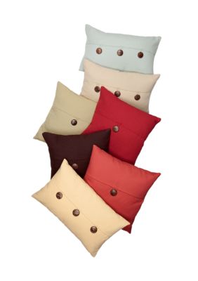 Home Fashion Int'l Lucky Linen Button Decorative Pillow