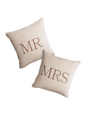 Home Fashion Int'l Mr. and Mrs. Decorative Pillow