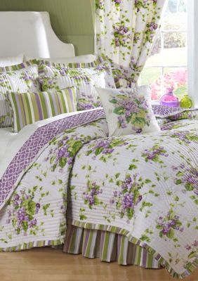 Waverly Sweet Violets Quilt Set Collection
