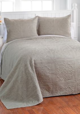 Tin Ceiling Sage Full/Queen Coverlet 90-in. x 90-in.