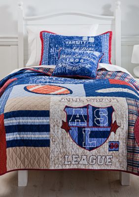 J Khaki American League Quilt Collection