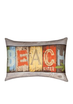 Manual Woodworkers Life at the Beach Decorative Pillow - Online Only