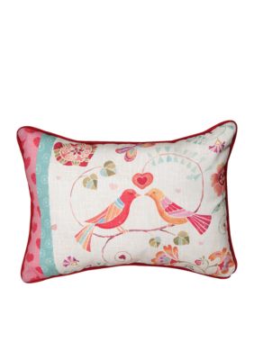 Manual Woodworkers Love Birds Oblong Decorative Pillow - Online Only