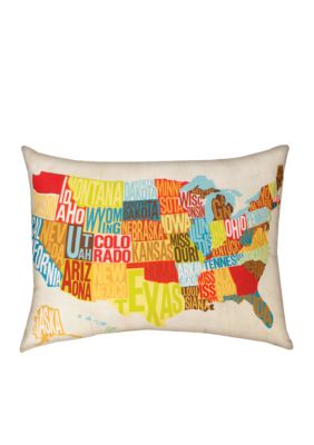 Manual Woodworkers Across the Country Decorative Pillow - Online Only